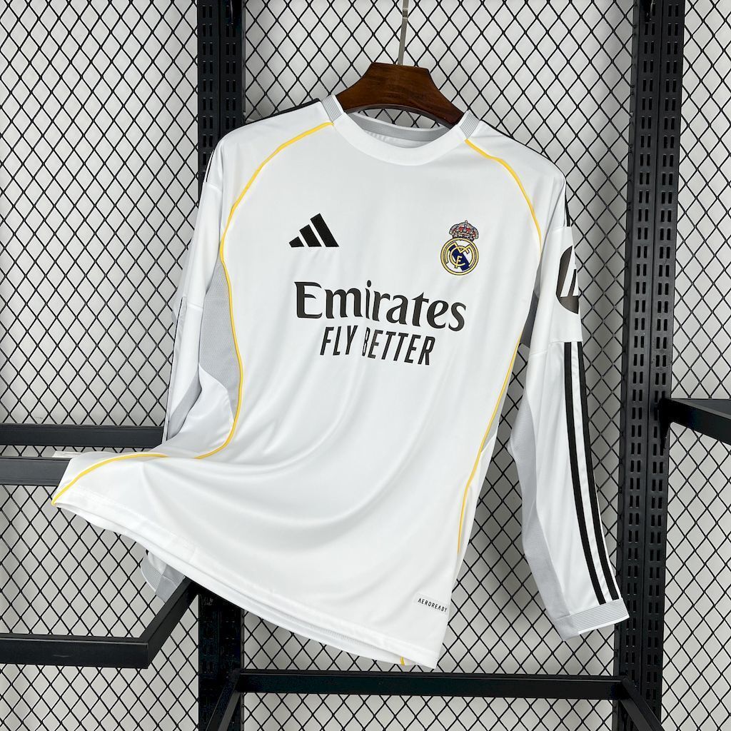 MAILLOT MANCHE LONGUE REAL MADRID 2025/2026